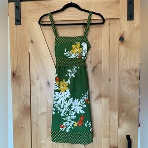 Forever 21 Green Floral Midi Dress